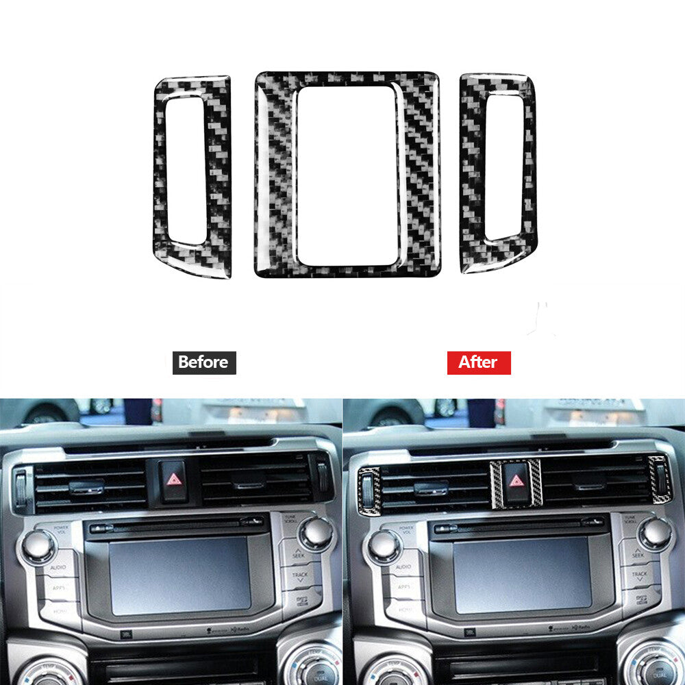 25Pcs Carbon Fiber Interior Decorative Kit Cover Trim for Toyota 4Runner 2010-20