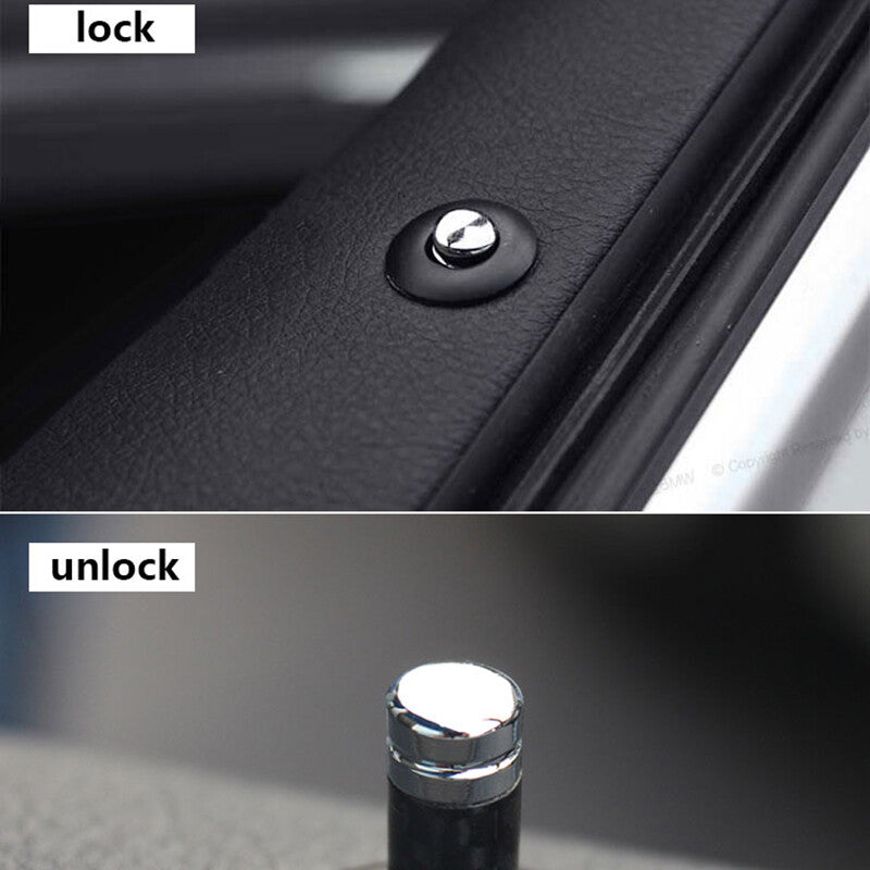4pcs Car Door Pin Lock Lifting Bolt Trim Carbon Fibre for BMW for Mercedes-Benz