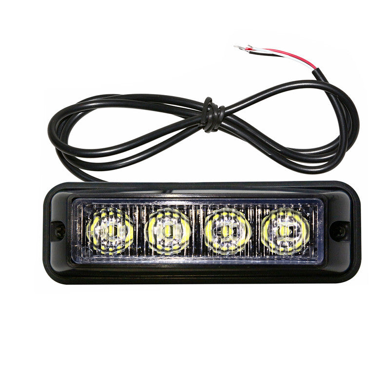 2pc Car White/Yellow Grille Strobe Light Head LED Driving Flashing Width lamp