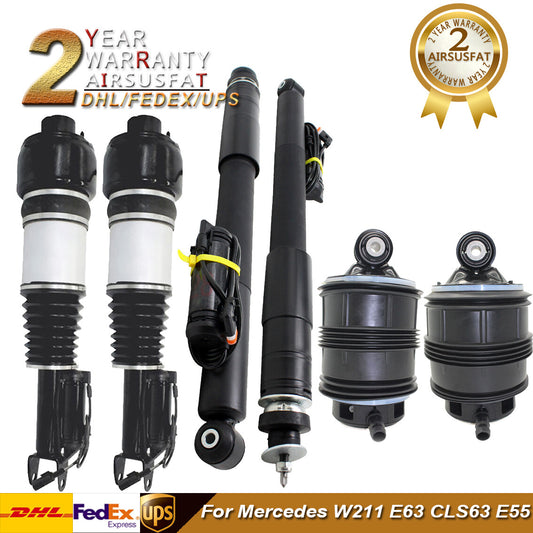 6pcs Front Rear Air Suspension Shock Rear Spring Bag for Mercedes CLS-Class W211