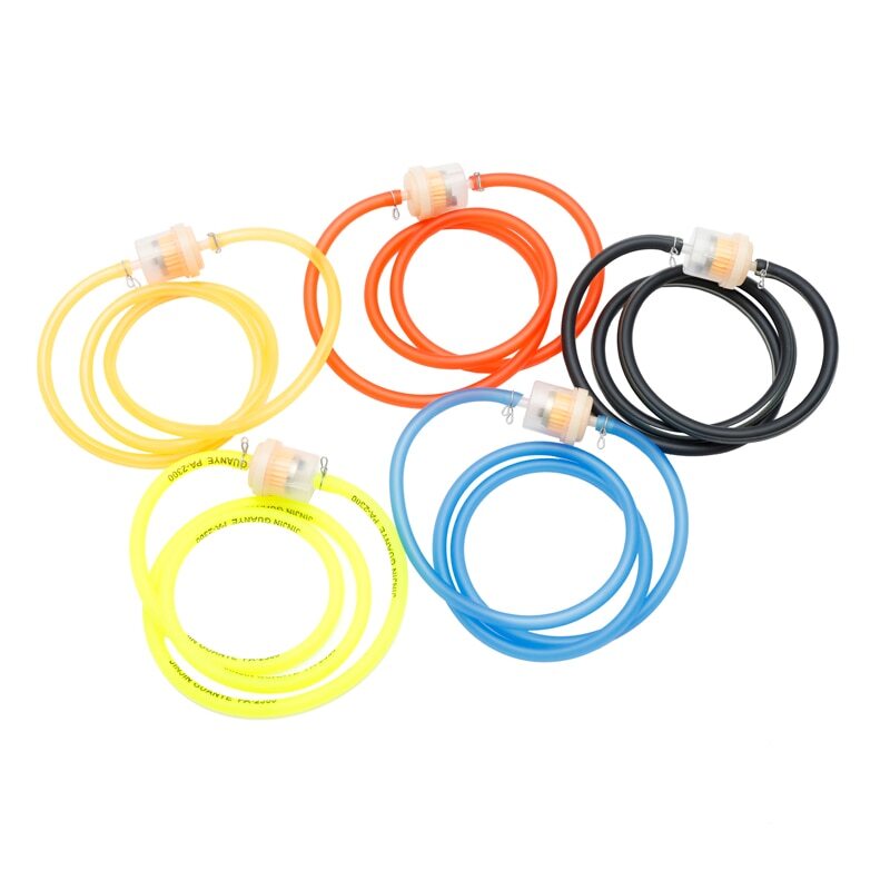 8mm Motorcycle Fuel Filter Gasoline Filters + Petrol Fuel Line Hose + Clips Bike