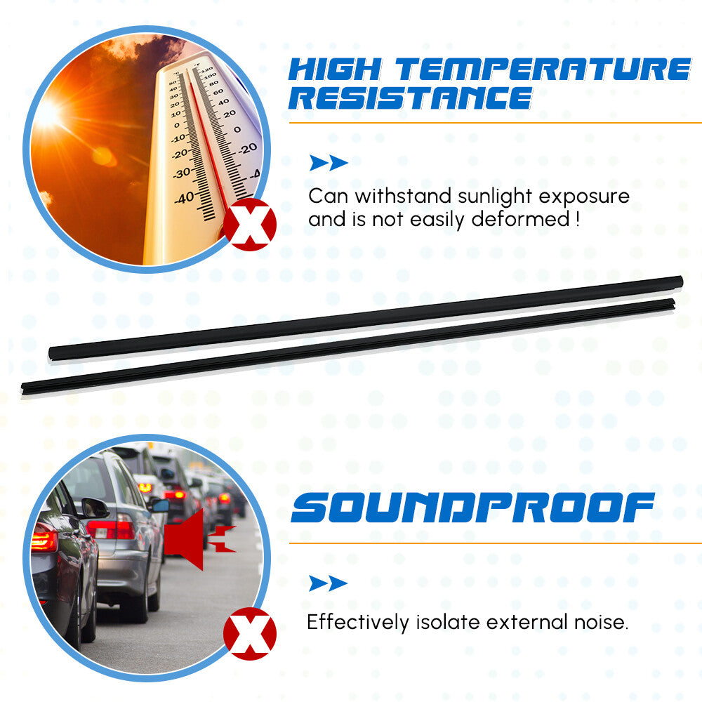 Left  Right Door Belt Molding Window Glass Trim for Honda for Civic 2D coupe 06-11