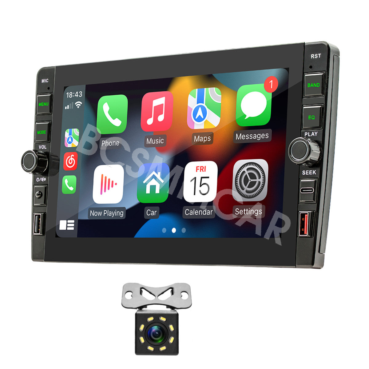 8in Double 2Din Car Stereo Radio 2+32G For Carplay Android Auto W/Camera