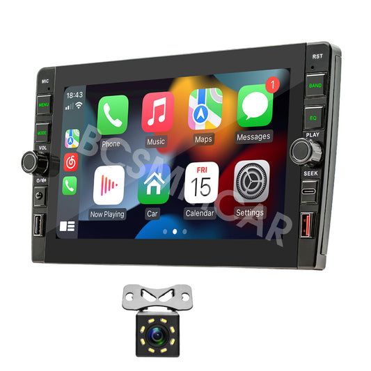 8in Double 2Din Car Stereo Radio 2+32G For Carplay Android Auto W/Camera