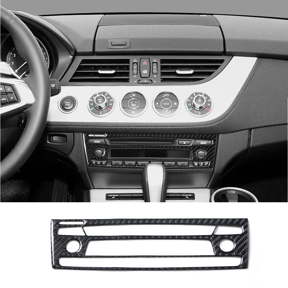 1-Piece Carbon Fiber Radio Console Sticker Decoration for BMW Z4 E89 2009-16