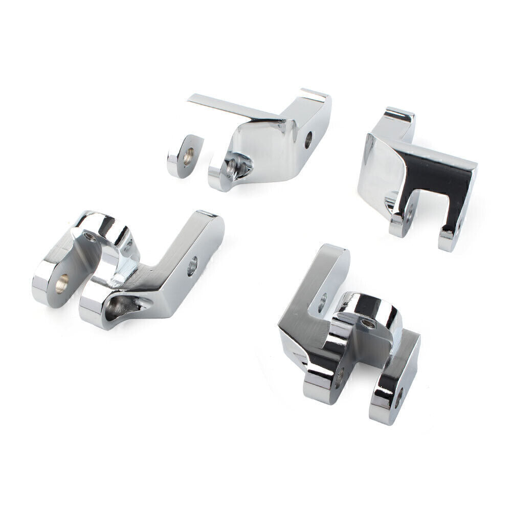 Front Driver Floorboards Footpegs Relocator Relocation Brackets for Harley 97-16