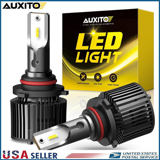 2-piece AUXITO 9005 HB3 LED headlight bulb kit, high beam 6000K white, 16000LM x1