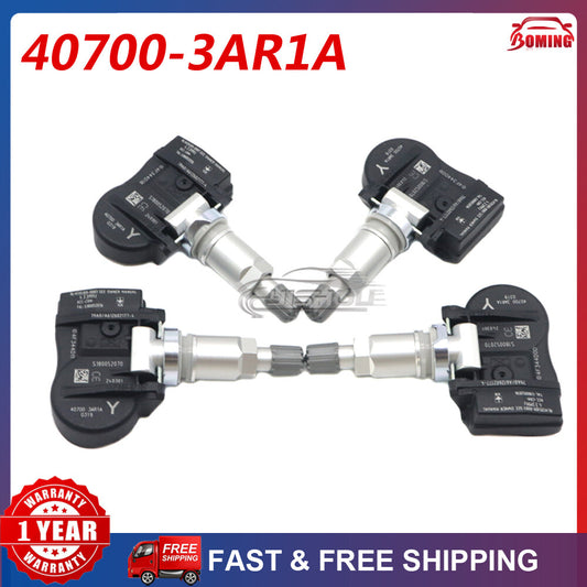 4pcs 40700-3AR1A TPMS Tire Pressure Sensor 433Mhz for Nissan Sentra SR SV Versa