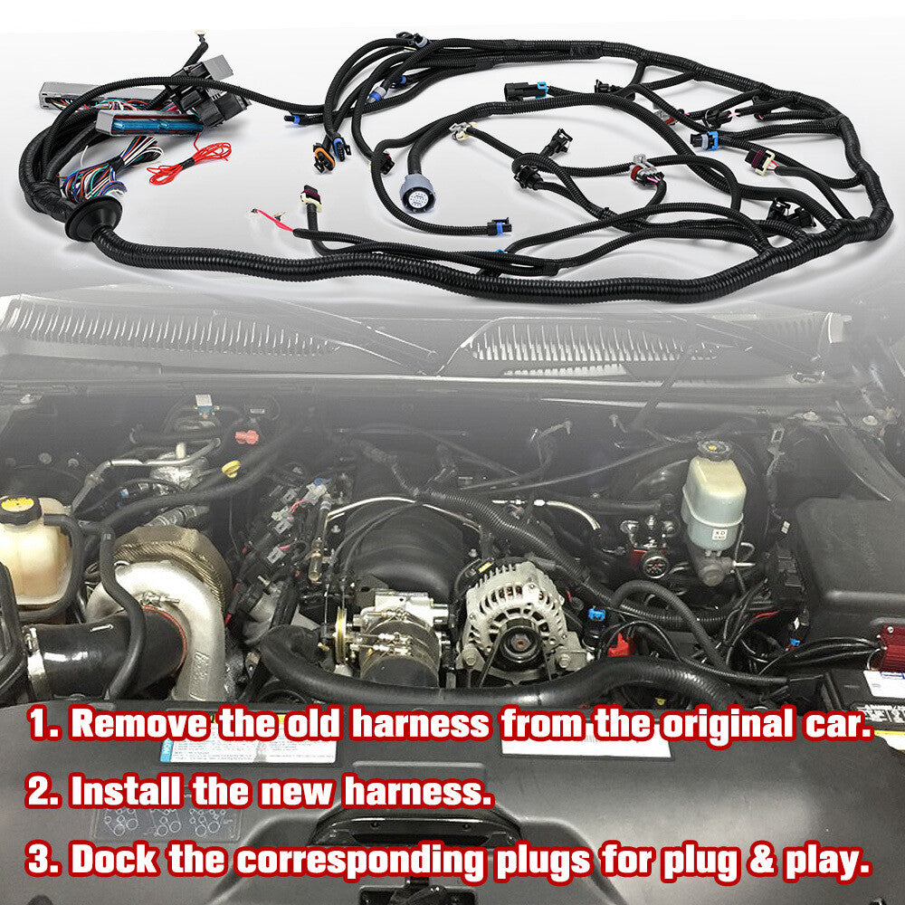 LS Swaps Standalone Wiring Harness W/4L60E 97-06 4.8L 5.3L 6.0L GM LS1 Engine