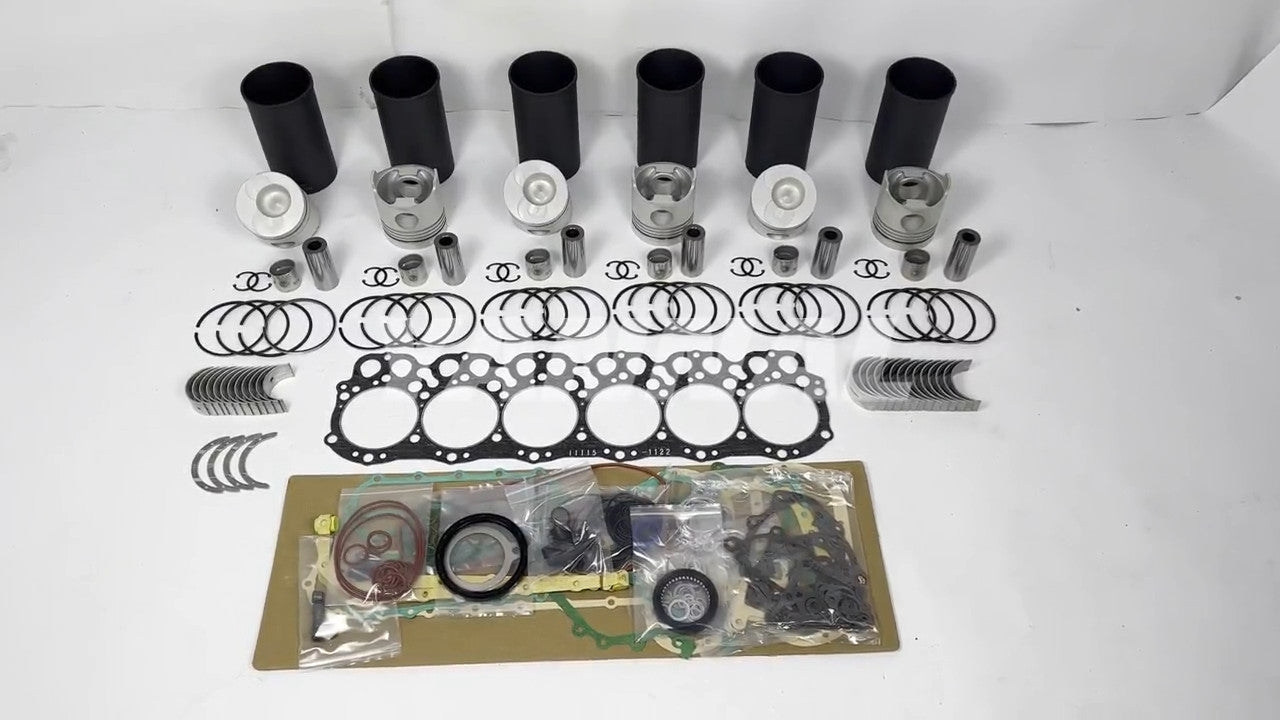 6-piece EH700 Overhaul and Reconstruction Kit with Shims and Bearings for Hino Diesel Engines