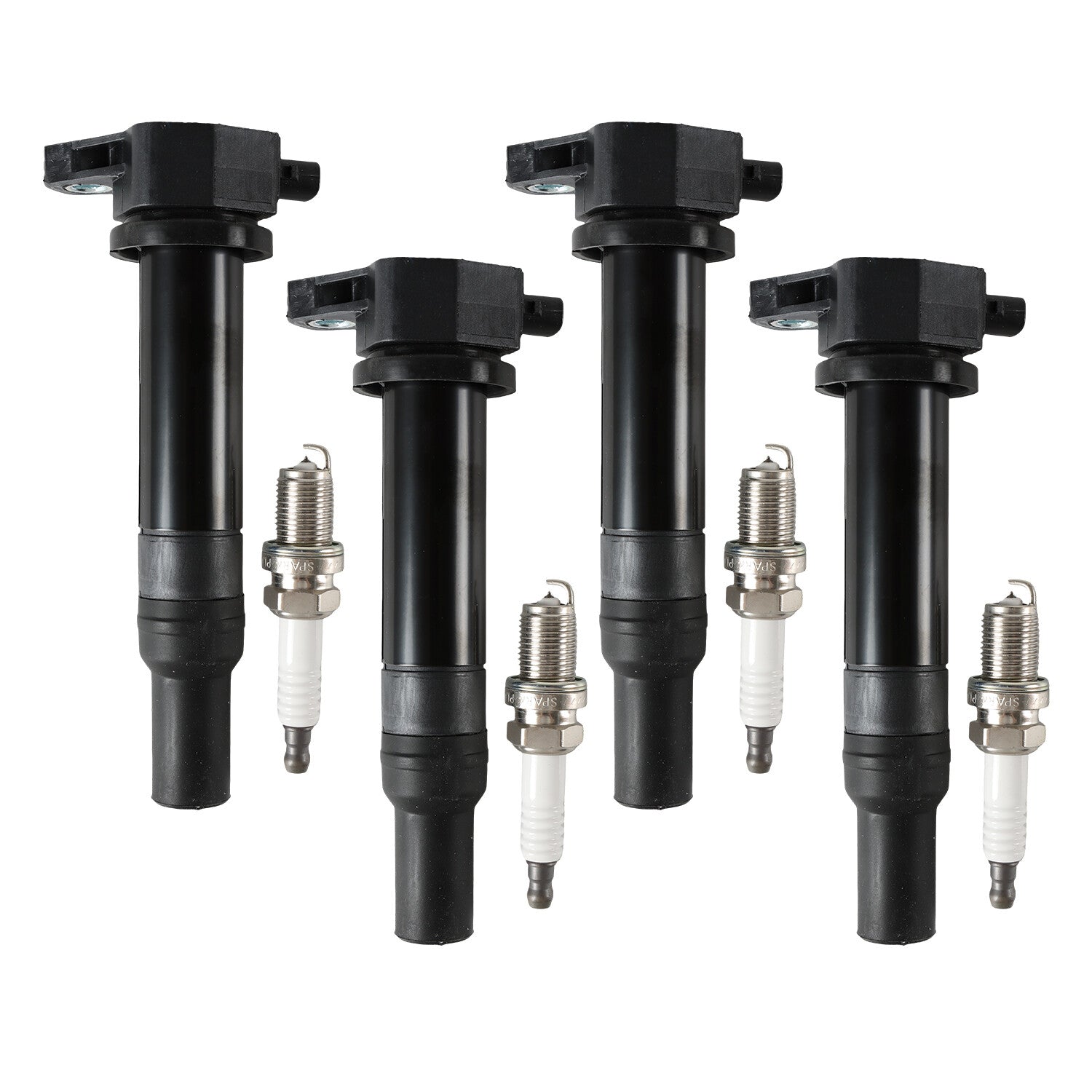 4Pcs Ignition Coils  Iridium Spark Plugs For 06-10 for Dodge Attitude for Kia Rio UF499