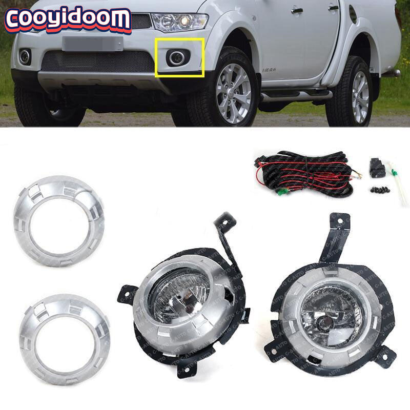 1 Set Fog Lamp with Switch Harness Covers for Mitsubishi Triton / L200 2006-2008