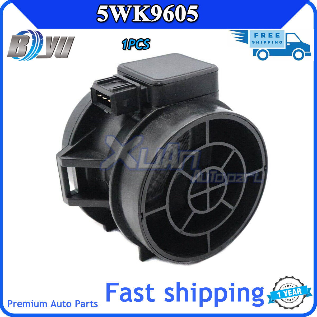 Flow sensor suitable for BMW E38, E39, E46, 320i, 323i, 325i, 328i, 520i, 523i, 528i, 728i, 5WK9605