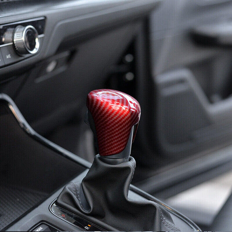 for Honda CR-V 2023-2024 Red Carbon fiber Gear Shift Knob Molding Cover Trim cap