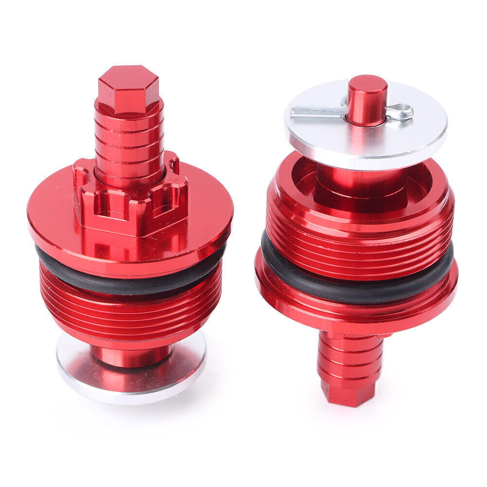 for Kawasaki for Honda CBR250R RED Front Preload Adjusters Fork Bolts