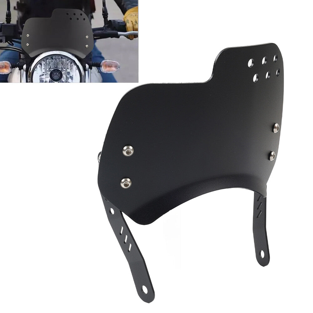 Windshield Windscreen Universal W/Bracket Motorcycle For 6-8 Round Headlight