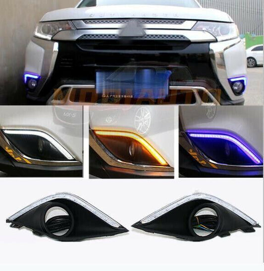 for Mitsubishi Outlander 2016-2020 DRL Daytime running lights blinker Fog lights