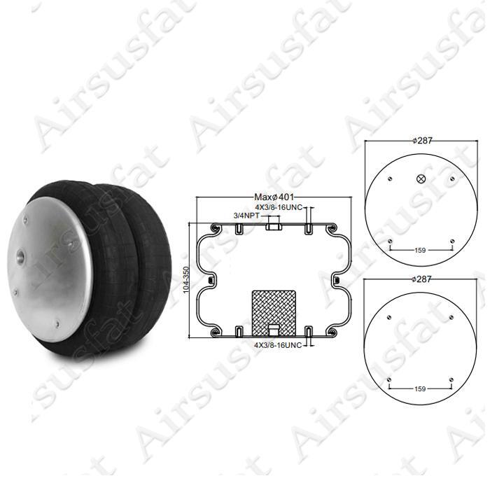 Fit for Contitech Firestone FD530-30 532 Air Suspension Spring Assembly