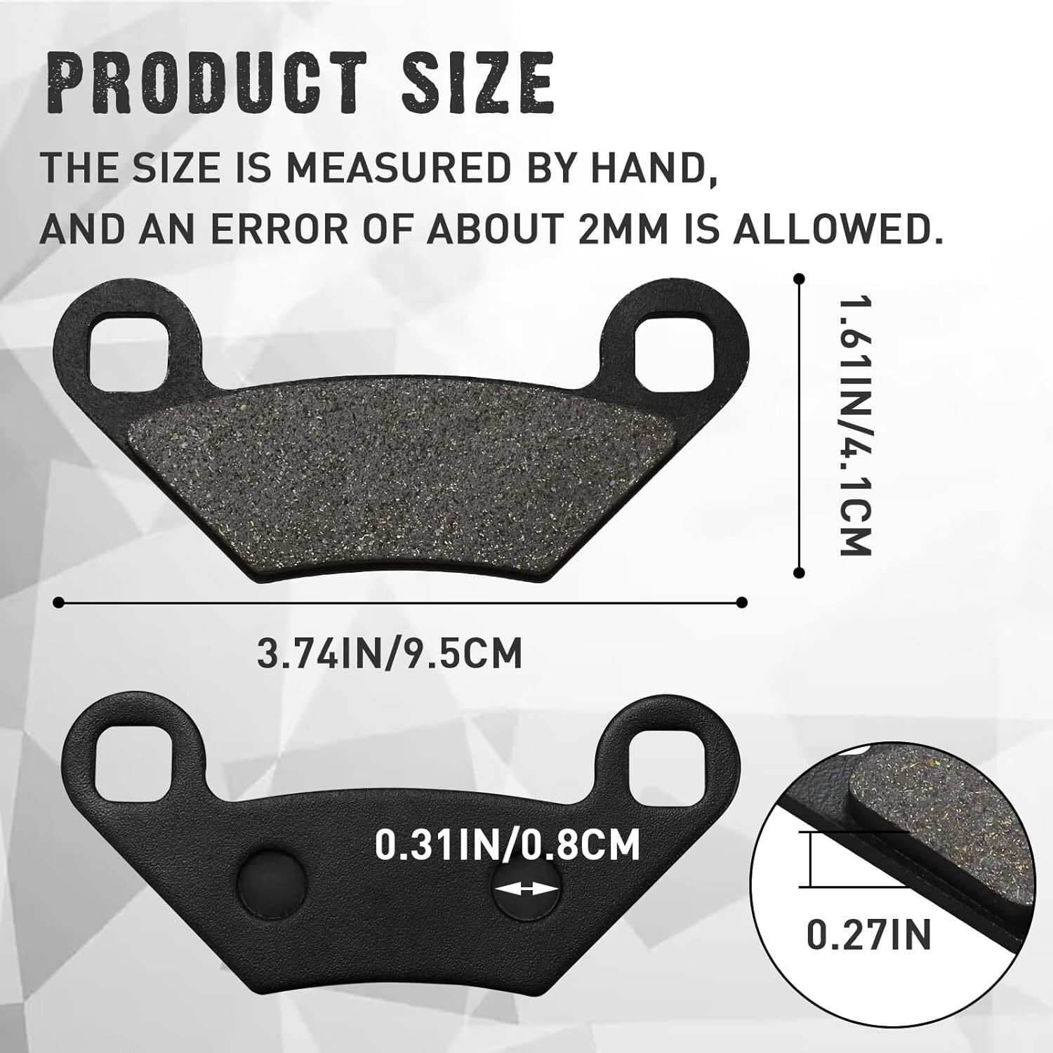 Brake Pads for Polaris Sportsman 850 XP Sportsman 550 XP X2 Touring EPS 2009-18