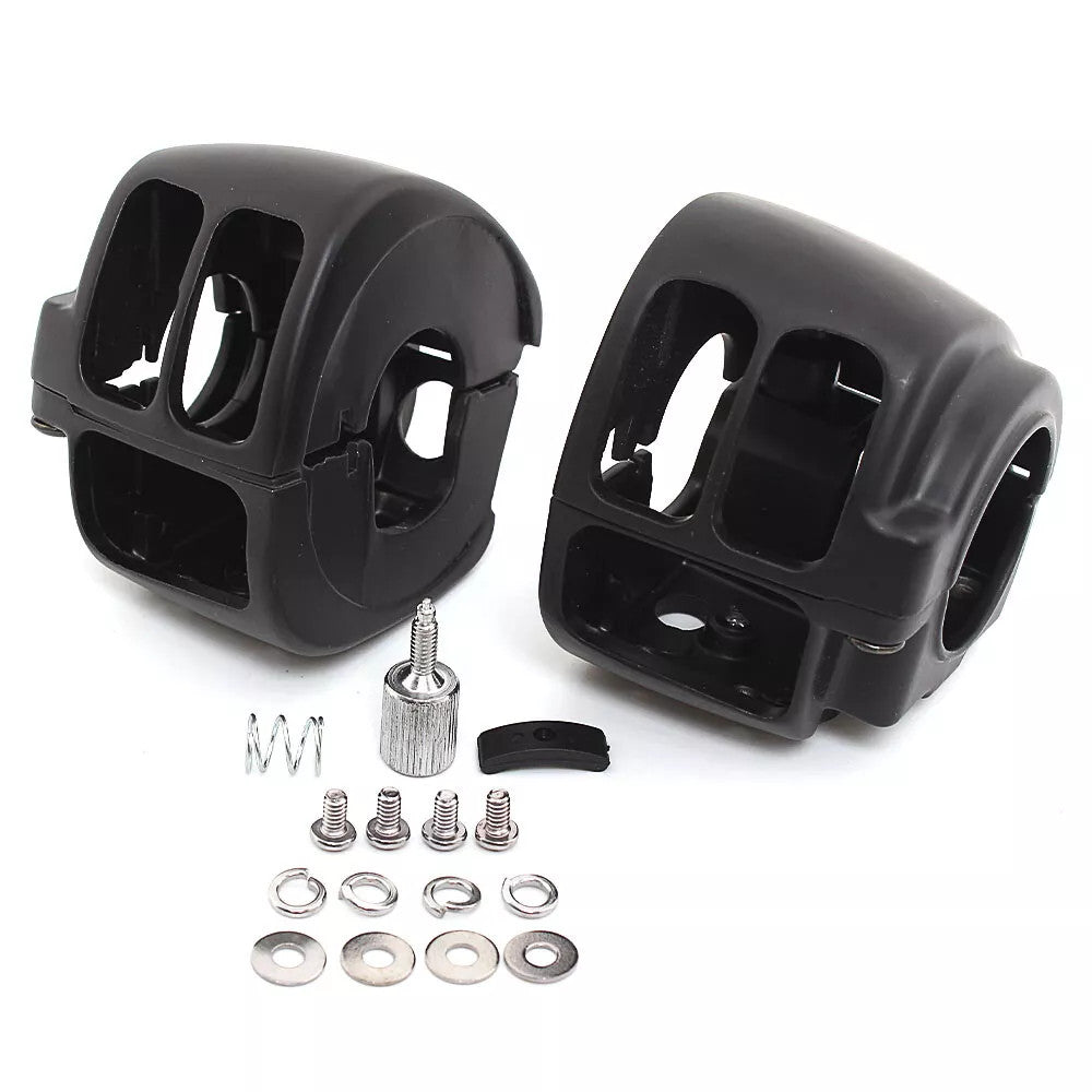 Black Switch Housing Cover Fit for Harley Touring Sportster Softail Dyna Fat Bob