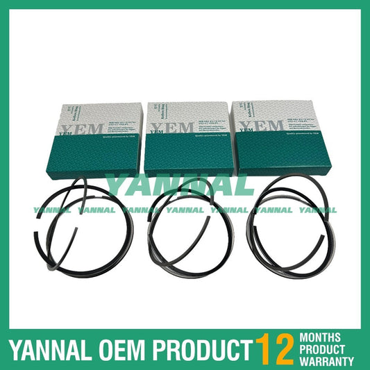 3-piece D722 piston ring set STD 16853-21050 for Kubota F21D 5215 BX1870 tractors
