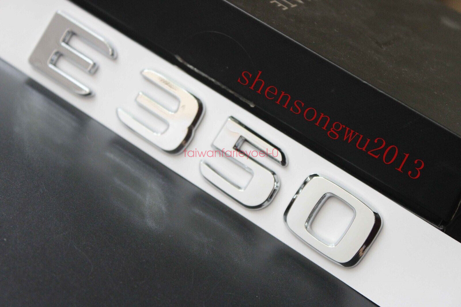 CHROME for BENZ E350 rear crank letter badge embroidery for Mercedes-Benz E-CLASS