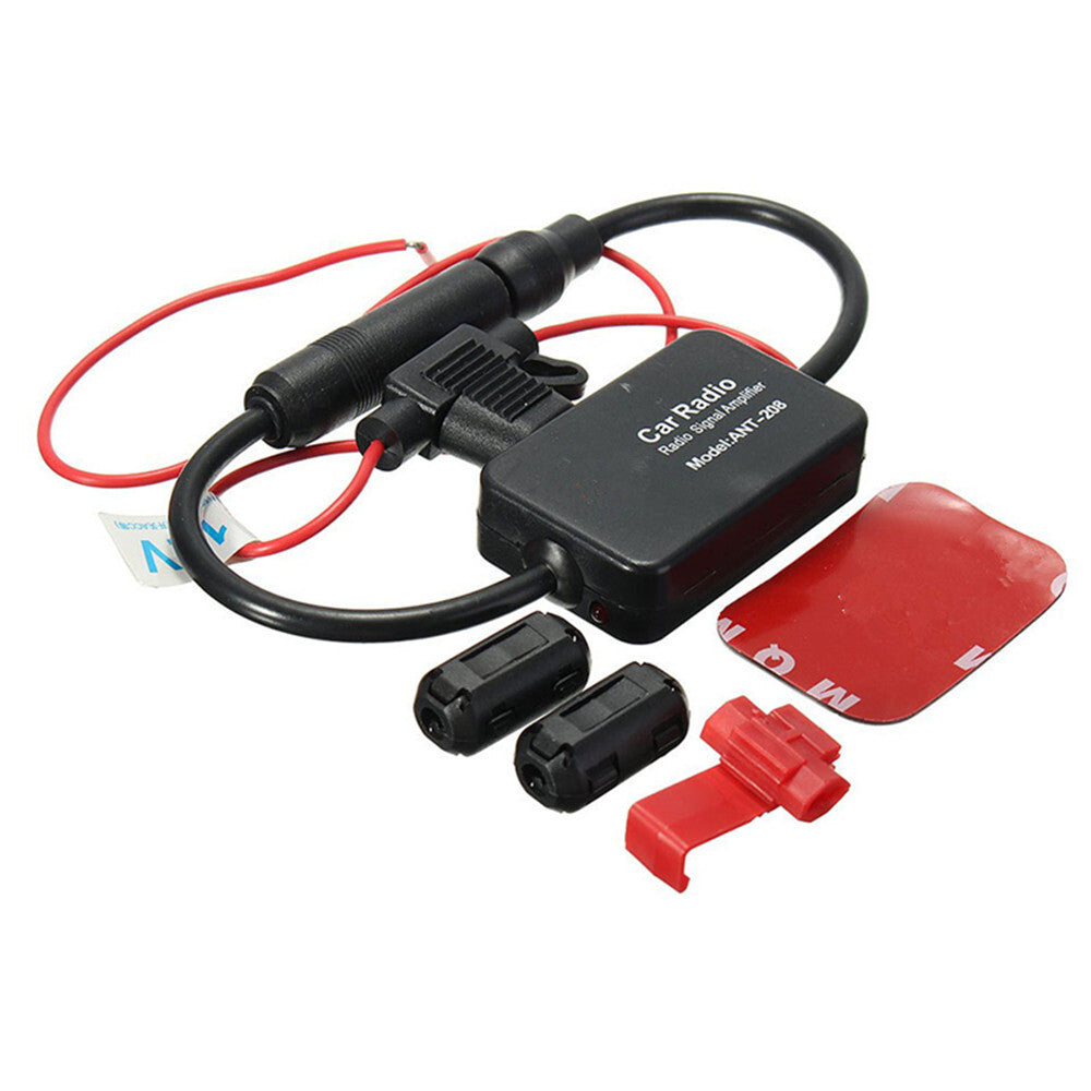 Car Truck Radio Antenna FM AM Signal Inline AMP Booster Amplifier 12V ANT-208