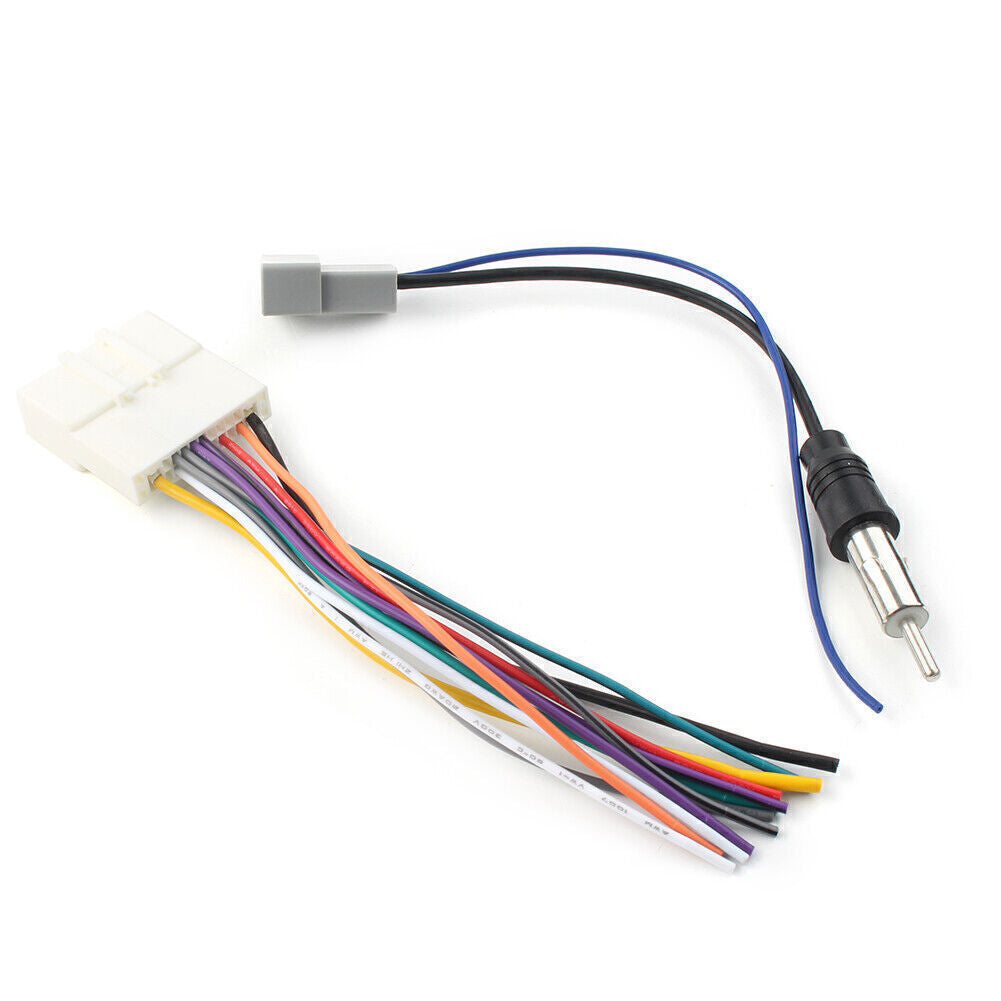 Radio Stereo Wiring Harness + Antenna Adapter Combo Fit 2007-2014 for Nissan Auto US