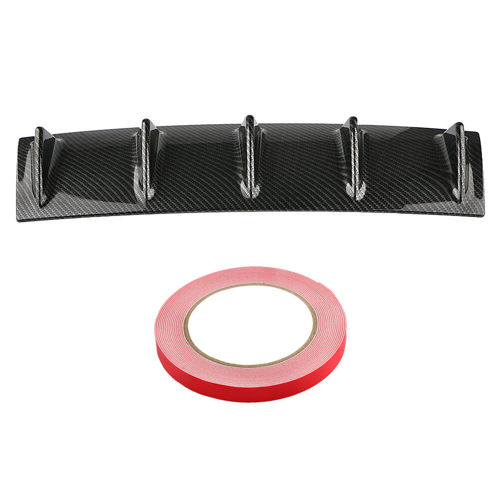 Universal rear bumper lip diffuser shark fin saucer carbon fiber