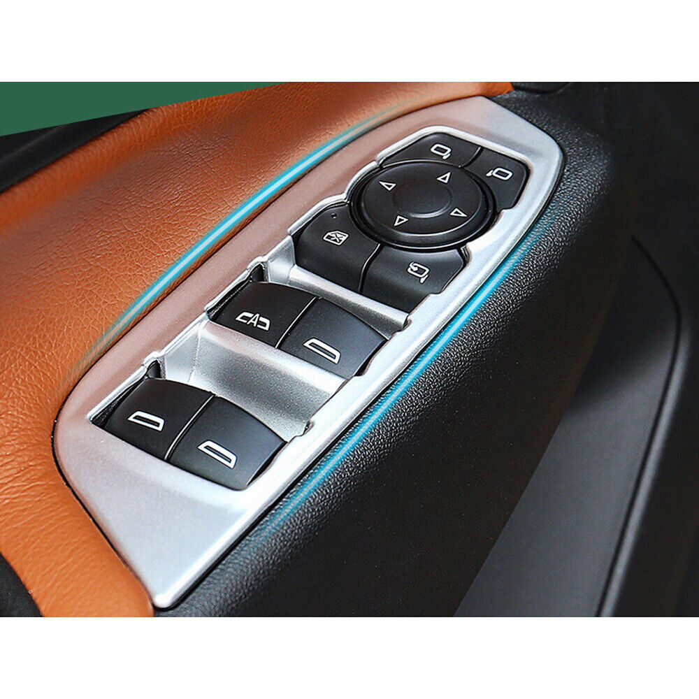 for Chevrolet Equinox 2018-2021 Silver Inner Window Lift Switch Panel Trim Cover