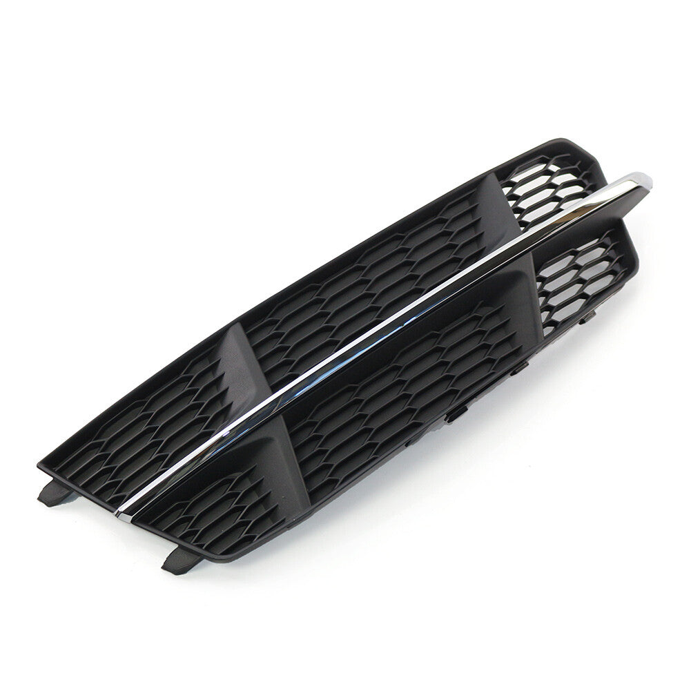 Black Chrome Front Bumper Lower Side Grille for Audi A6 C7 2014-2018