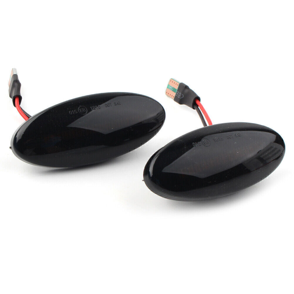 Dynamic LED Sequential Side Marker Light Black Fit for Opel Vectra B 1995-2002 Pair