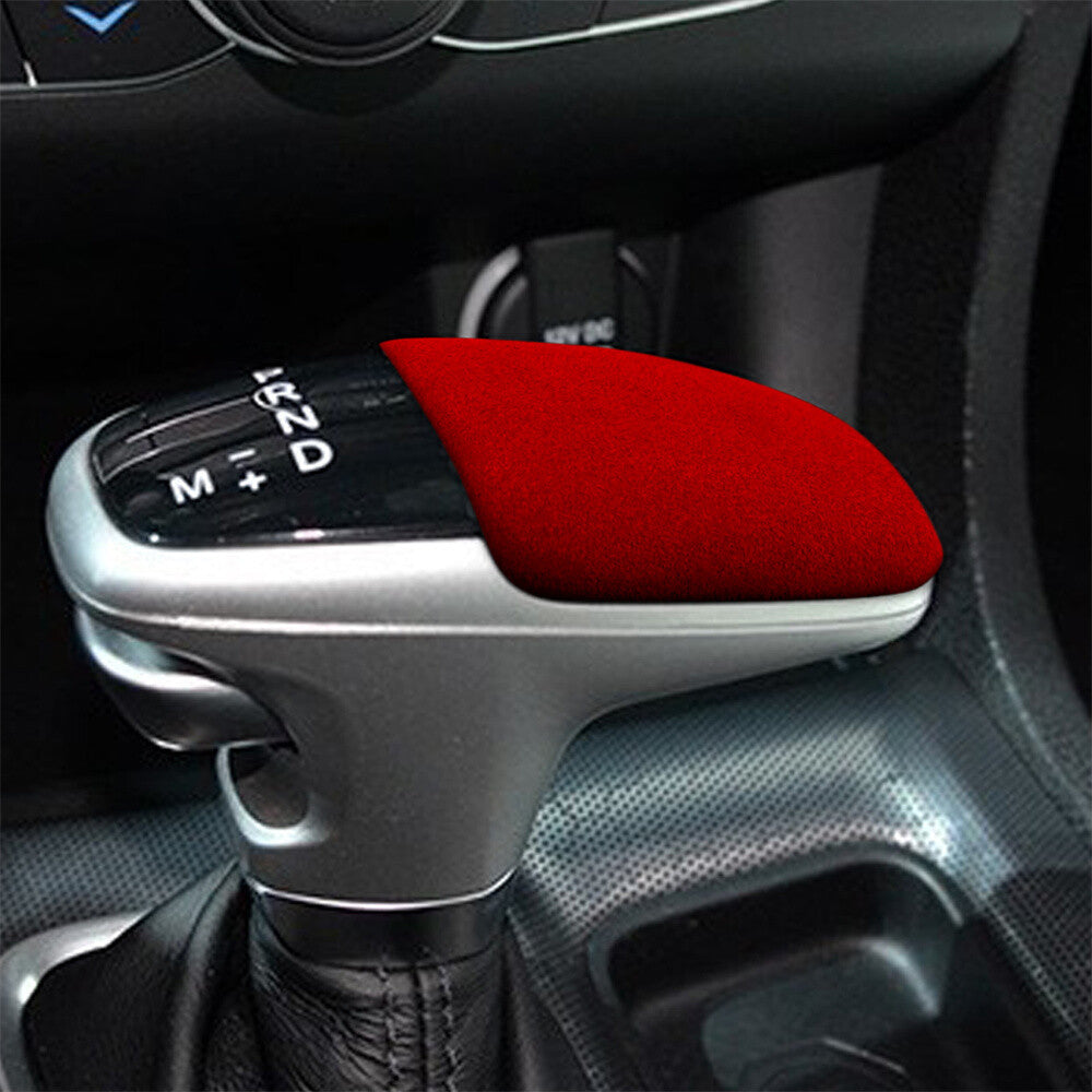 Suede Wine Red Car Gear Shift Knob Cover for Dodge for Challenger / Charger 2015-23
