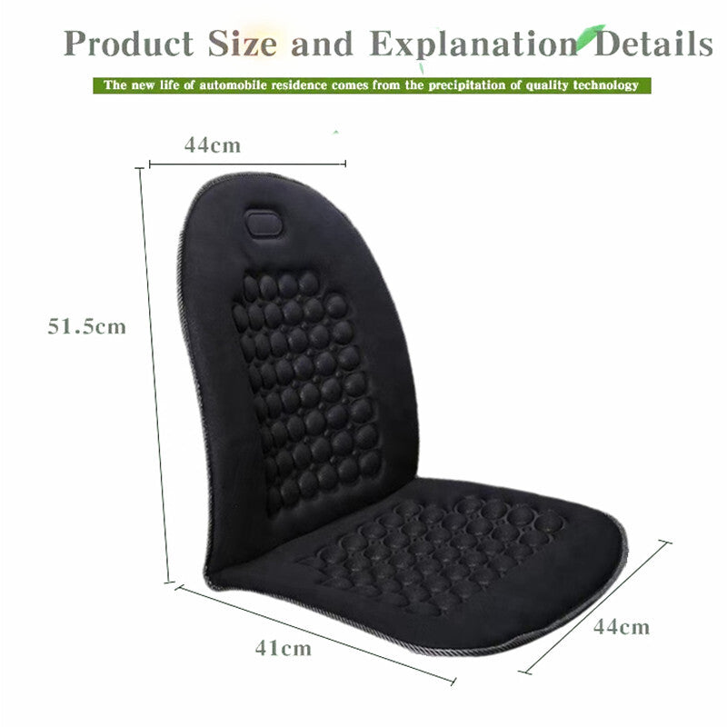 2Pc Car for Seat Cover Cushion Pad Warm Ball Massage Protector Comfortable Falx Mat
