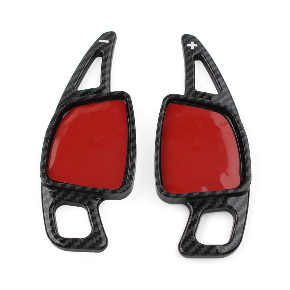 2PCS Steering Wheel Paddle Shifter Extension Fit for Audi A3 A4 S4 A5 S5 A6 A7 Black