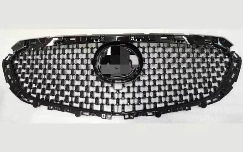 for Mazda 6 Atenza 2018-2021 Glossy Black Front Center Mesh Grille Grill Replace