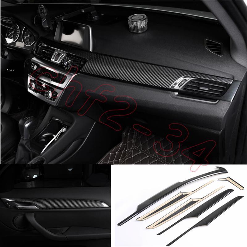 Dry Carbon Fiber Car Interior kit Cover Trim 6PCS Fit For BWM X1 F48 2016-2022