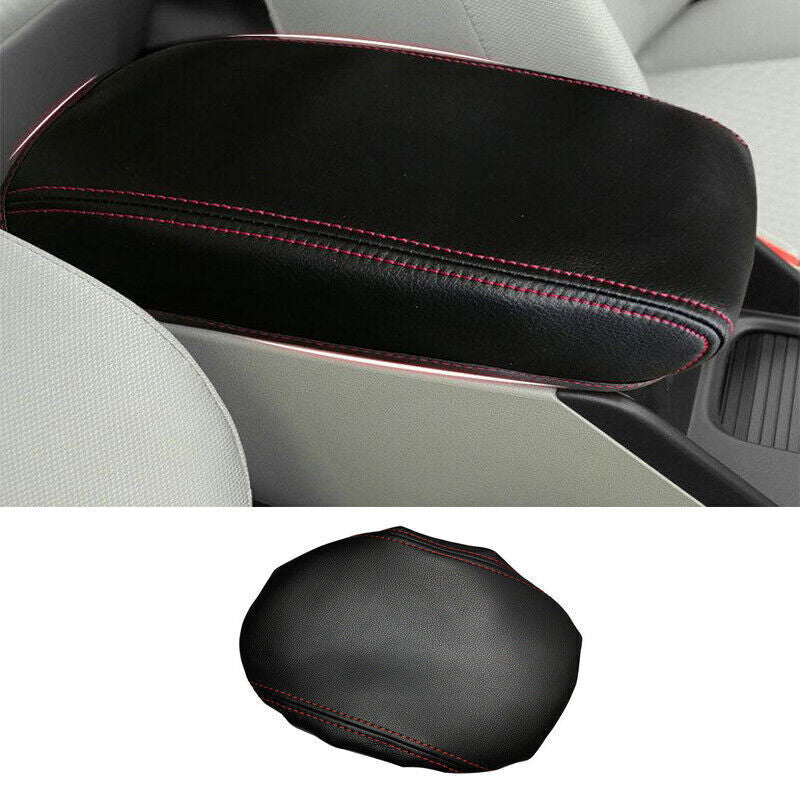for Honda for Civic 9th 2012-2015 Black Leather Inner Console Armrest Box Cover Trim