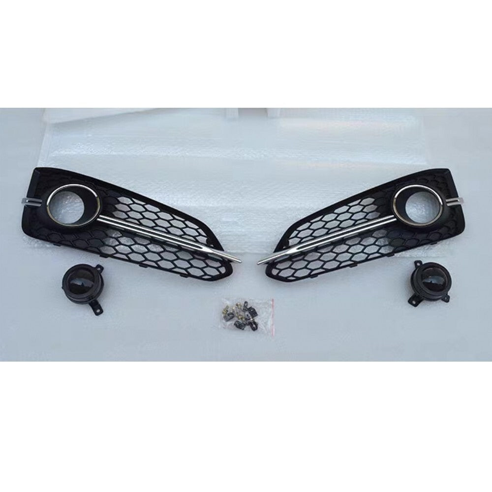Front Fog Light Frame Lamp Honeycomb Cover W/ACC Fit for Audi for A8 2015 2016 2017