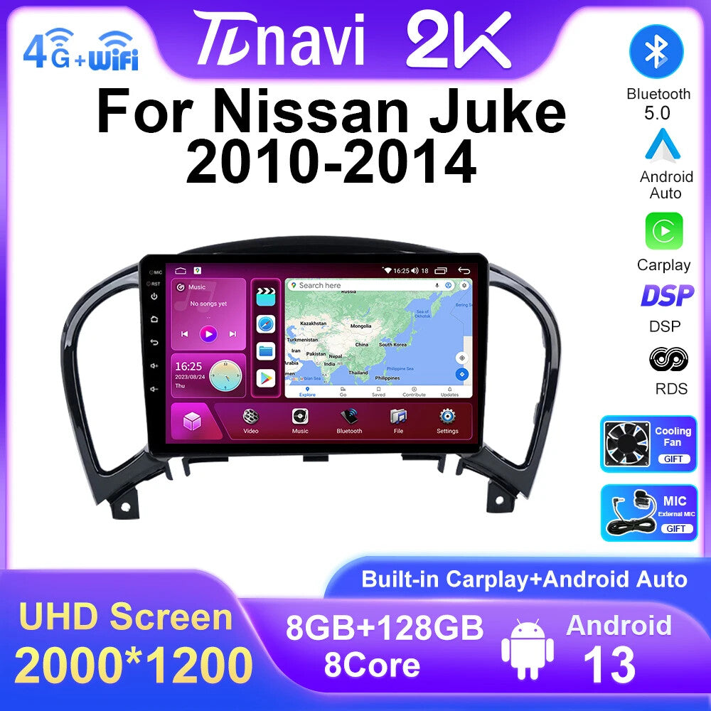 Android Car Radio Multimedia Video Player for Nissan Juke YF15 CarPlay GPS Navi