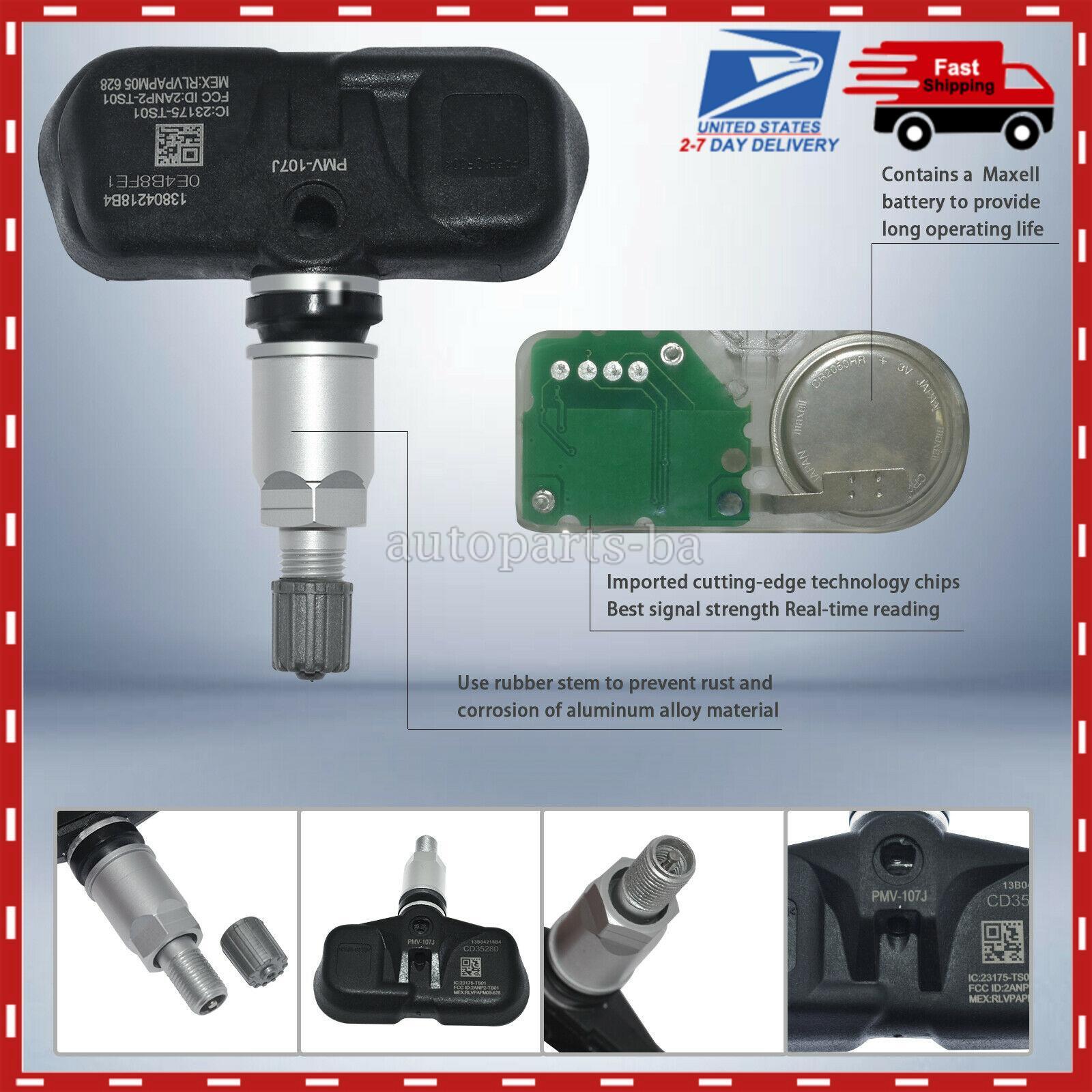 PMV-107J 4X New TPMS 42607-33021 Tire Pressure Sensor for Scion for Toyota for Lexus