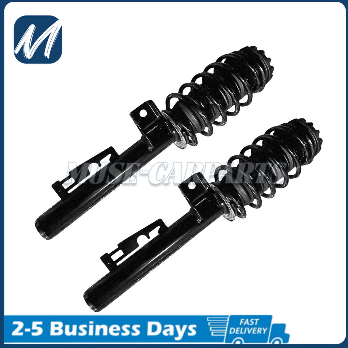 4x Front Rear Shock Struts Assembly EDC for BMW E38 740i 740iL 750iL 1995-2001