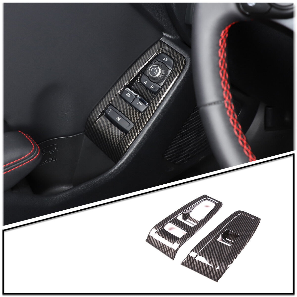 ABS blue steering wheel cover frame trim suitable for Toyota Tacoma 2015 - 2020