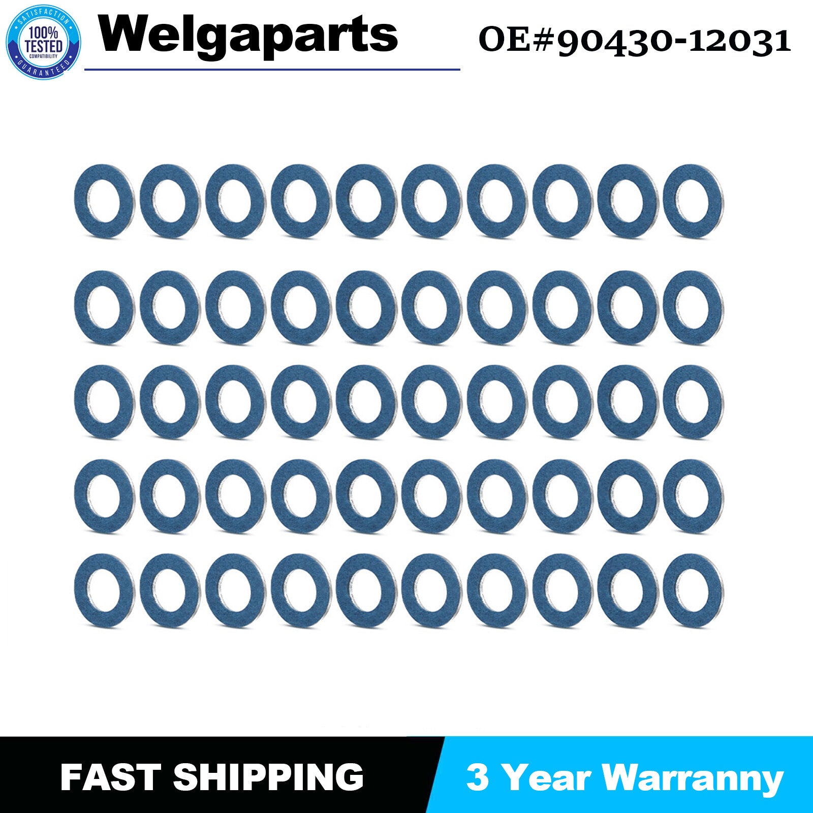 100PCS Oil Drain Plug Gasket Crush Washer 90430-12031 for TOYOTA for SIENNA RAV4 New