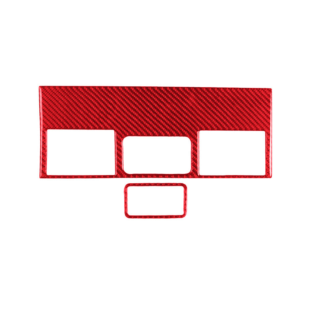 Red Carbon Fiber Central Control Air Outlet Trim for Toyota FJ Curiser 2007-2021