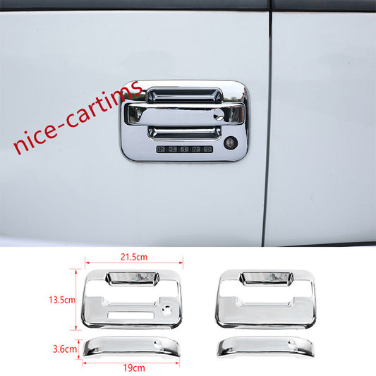 Chrome ABS Outer Side Door Handle Bowl Panel Cover for Ford F150 2Door 2009-2014