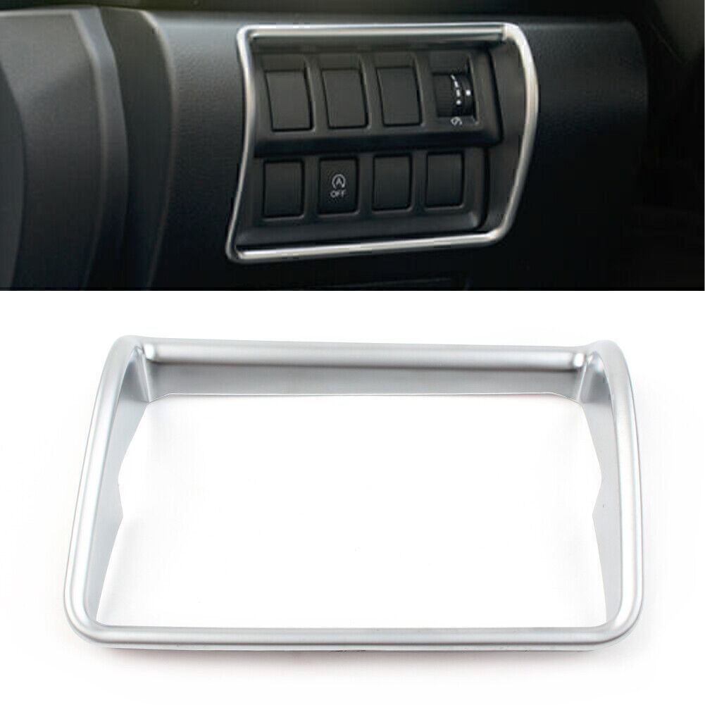 for Subaru Forester 2019 2020 Silver Interior Headlight Switch Button Cover Trim