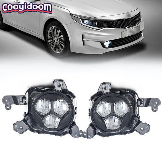 LED fog light assembly, fog light grille, and turn signals suitable for Kia K5 Optima 2015-2018.