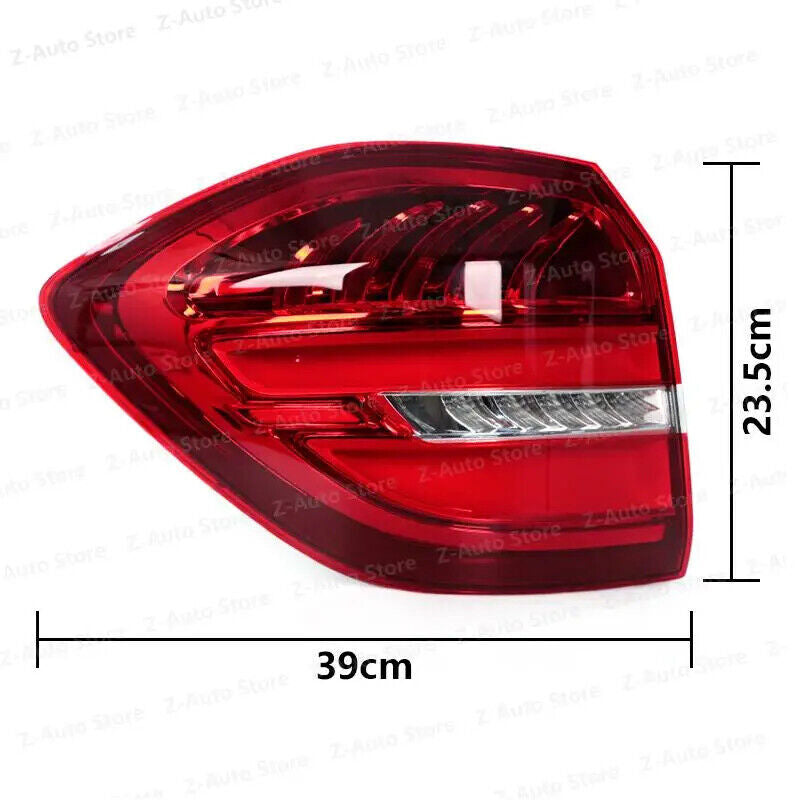 LED taillights, including the left rear brake light, are applicable to the for Mercedes-Benz GLS-Class X166 (2016-2019).