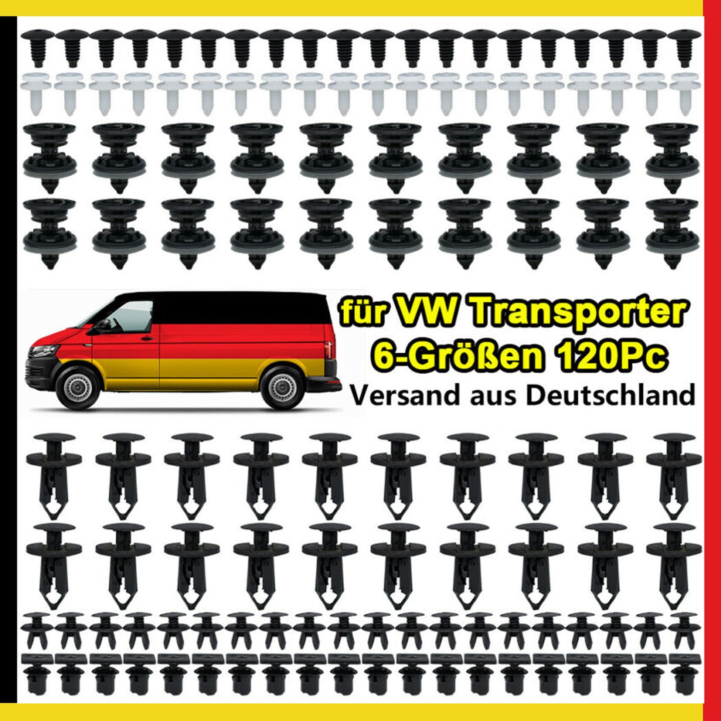 120 x mounting clips for VW bus T4 T5 T6 interior trim clips 701867549 de